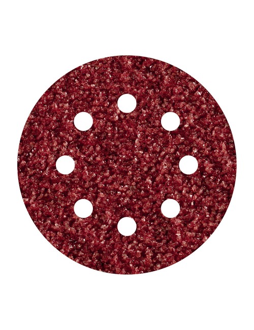 Hojas de lijar adhesivas de corindón perforadas, ø125 mm, grano 40, pack 5 uds
