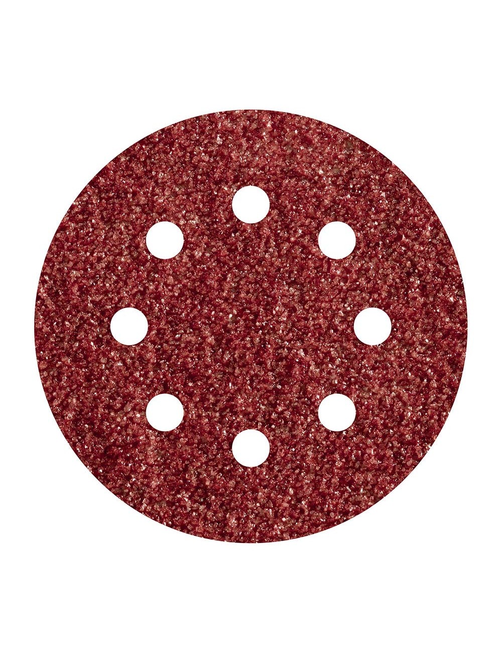 Hojas de lijar adhesivas de corindón perforadas, ø125 mm, grano 80, pack 5 uds