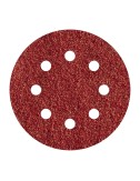 Hojas de lijar adhesivas de corindón perforadas, ø125 mm, grano 120, pack 5 uds