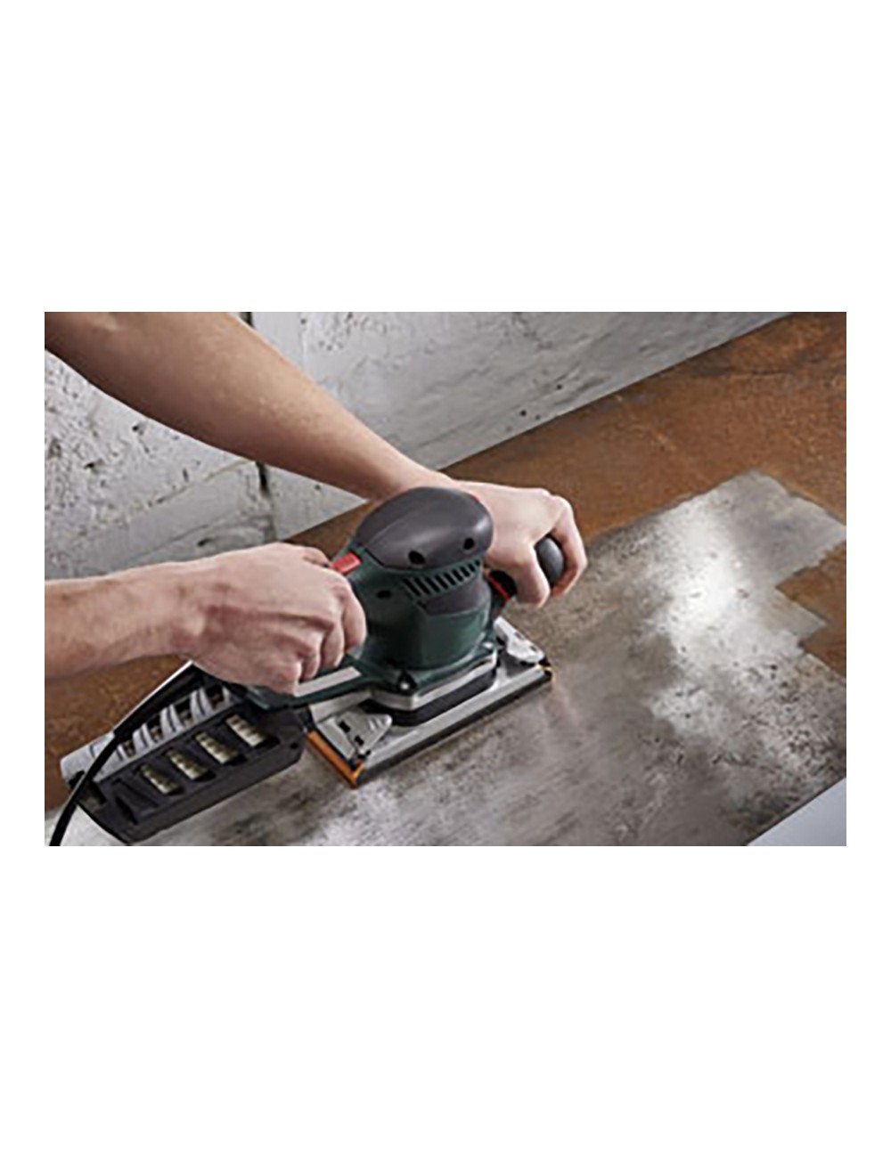 Hojas de lijar de corindón perforadas oval, 93 x 230 mm, grano 40, pack 5 uds