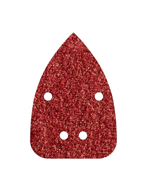 Hojas de lijar adhesivas de corindón perforadas 96 x 136 mm, grano 80, pack 10 uds