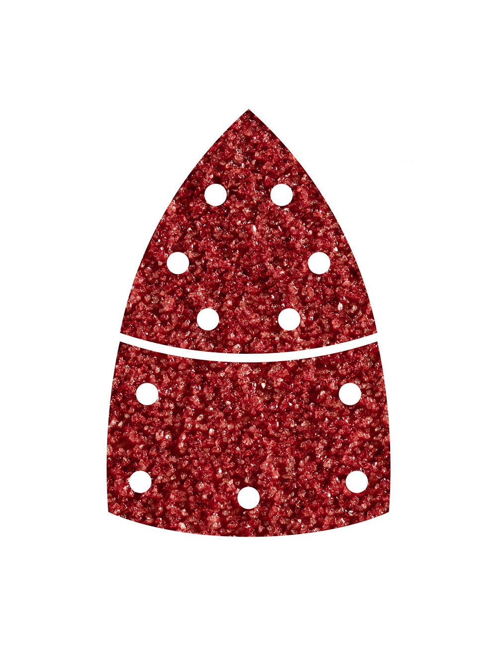 Hojas de lijar adhesivas de corindón perforadas triangular, grano 60, pack 10 uds