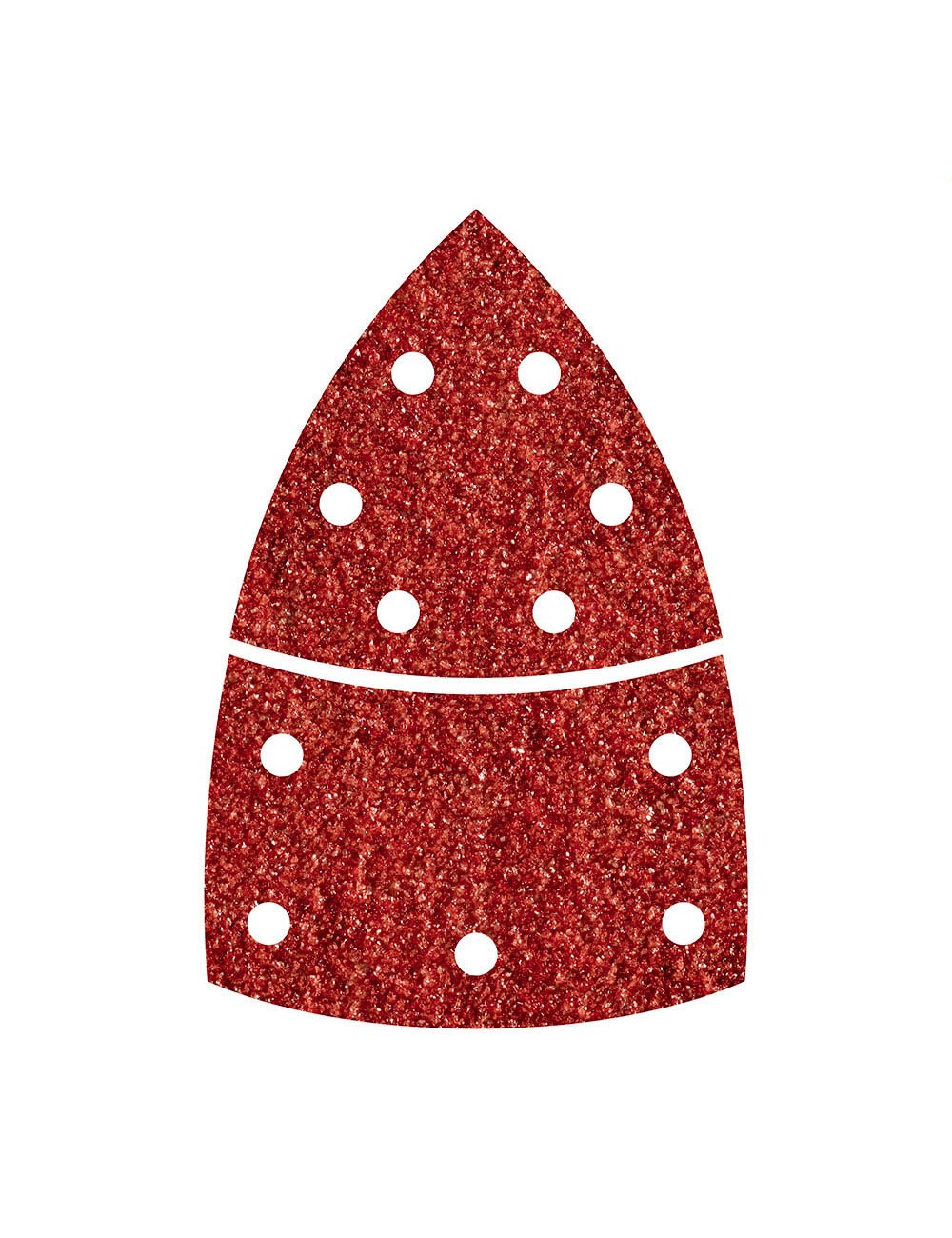 Hojas de lijar adhesivas de corindón perforadas triangular, grano 120, pack 10 uds