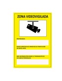Cartel "zona videovigilada" adhesivo 15x20cm normaluz