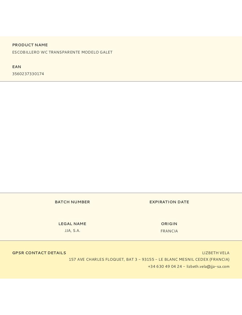 Escobillero wc transparente modelo galet