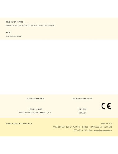 Guante anti-calórico extra largo fuegonet