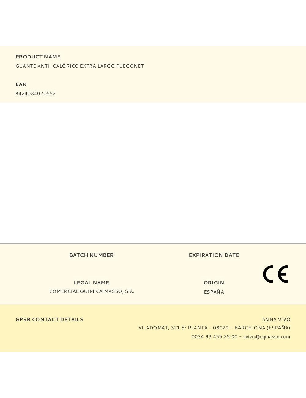 Guante anti-calórico extra largo fuegonet