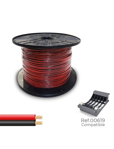 Cable paralelo 48v 2 x 0,75 mm rojo/negro 1000 m (bobina grande)