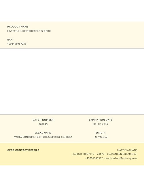 Linterna indestructible f20 pro