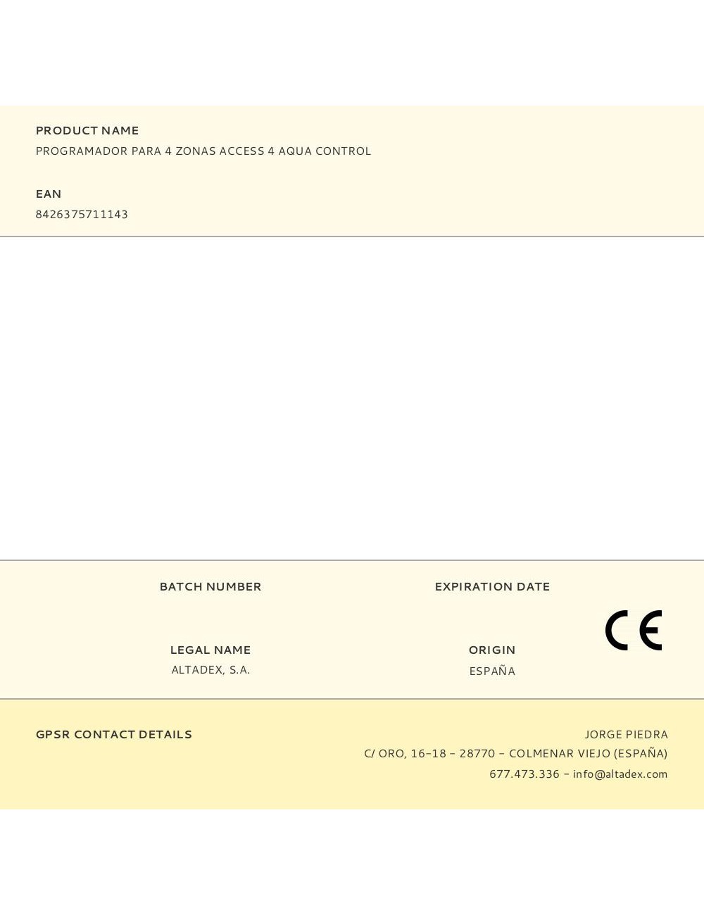 Programador para 4 zonas access 4 aqua control