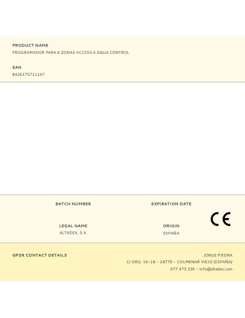 Programador para 6 zonas access 6 aqua control