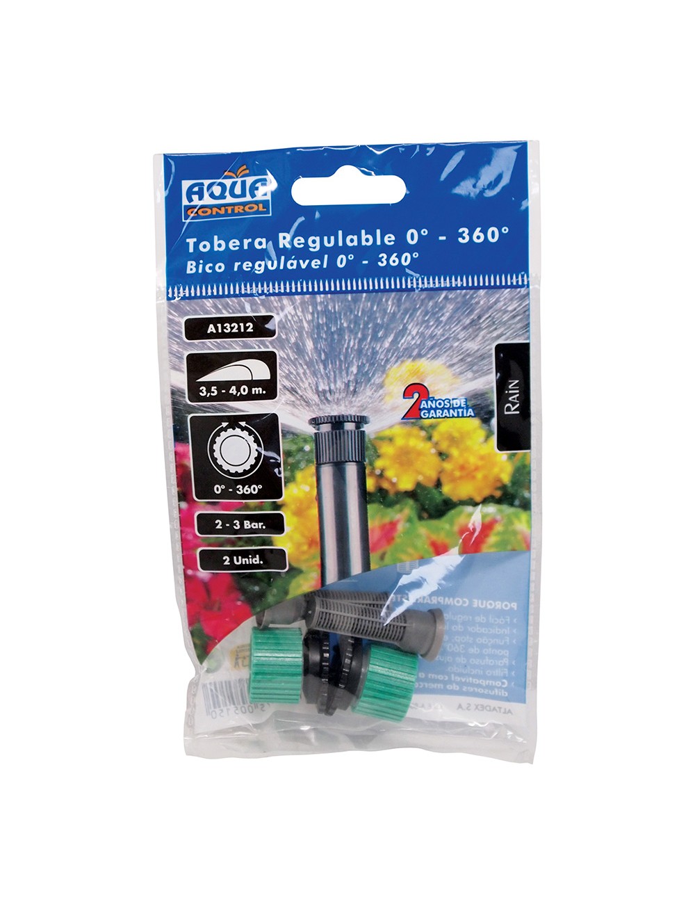 Pack con bolsa 2 toberas agua van 12 (3,5-4m) regulable-0-360°