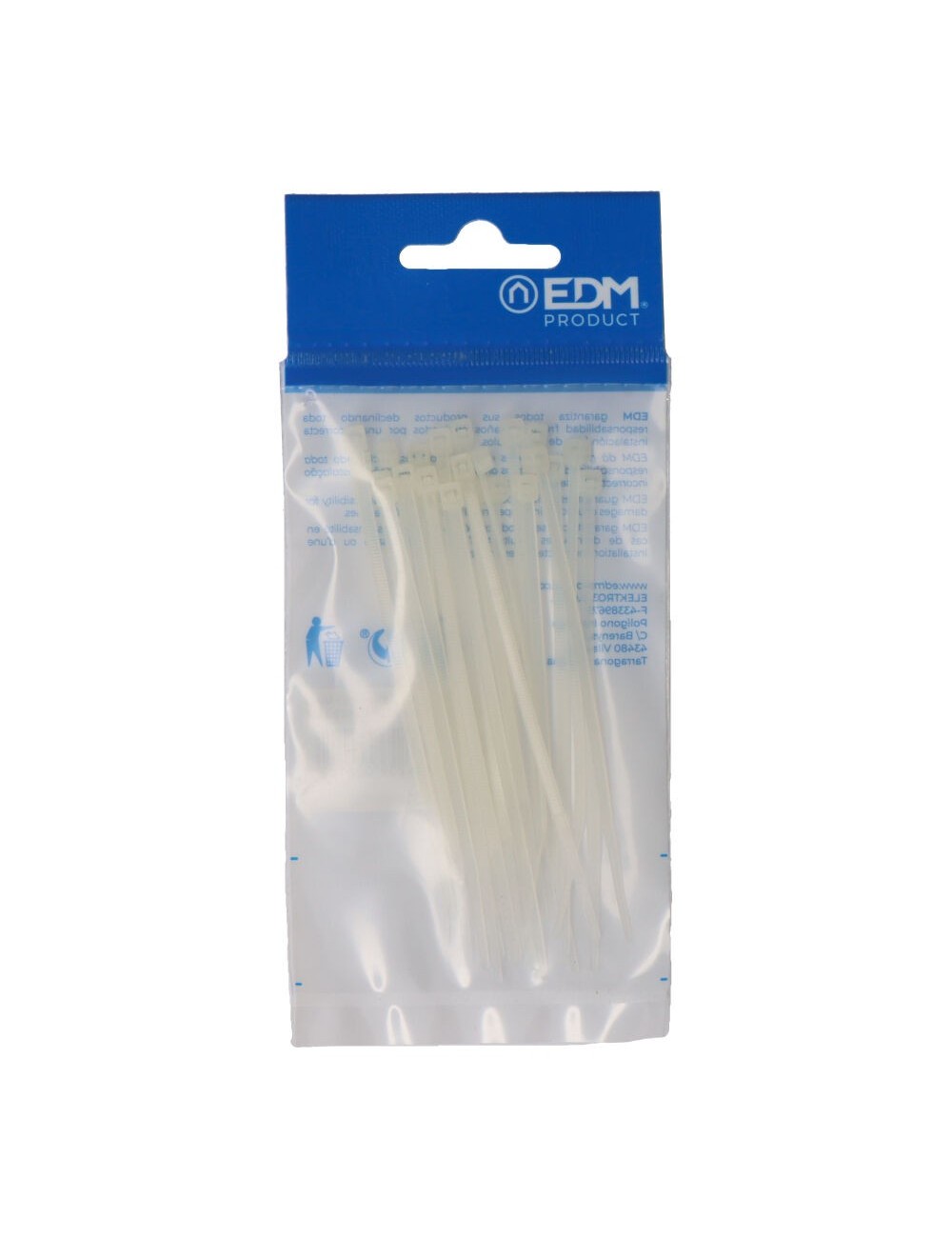 Bridas natural 100x2,5mm nylon alta calidad (blister 25 unid.) edm Bridas natural 100x2,5mm nylon alta calidad (blister 25 unid.) edm