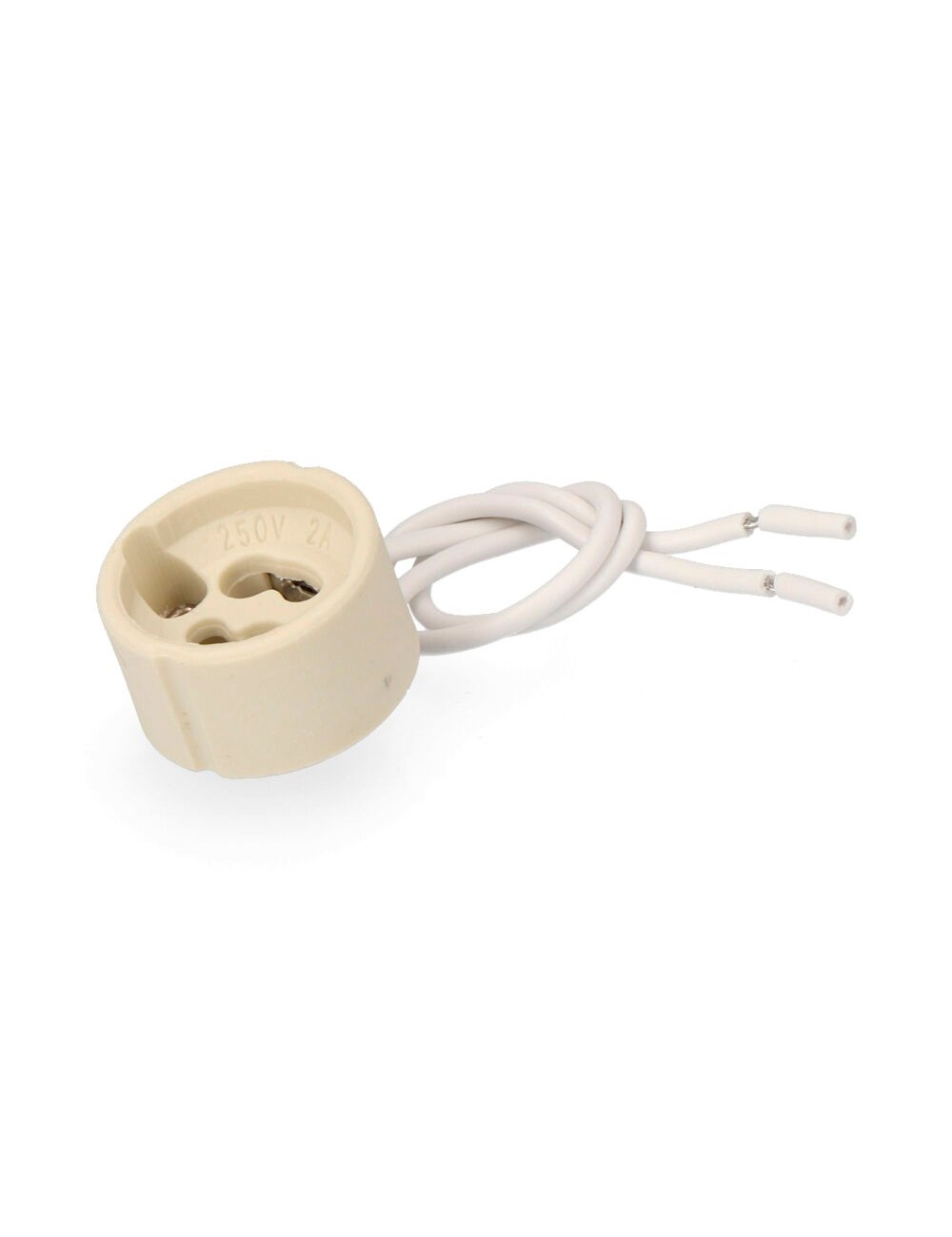 Portalamparas halogeno gu-10 2a 250v 15cm de cable (retractilado) edm Portalamparas halogeno gu-10 2a 250v 15cm de cable (retractilado) edm