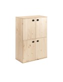 Mueble dinamic 4 puertas pino macizo 105,4 x 70,8 x 33 cm
