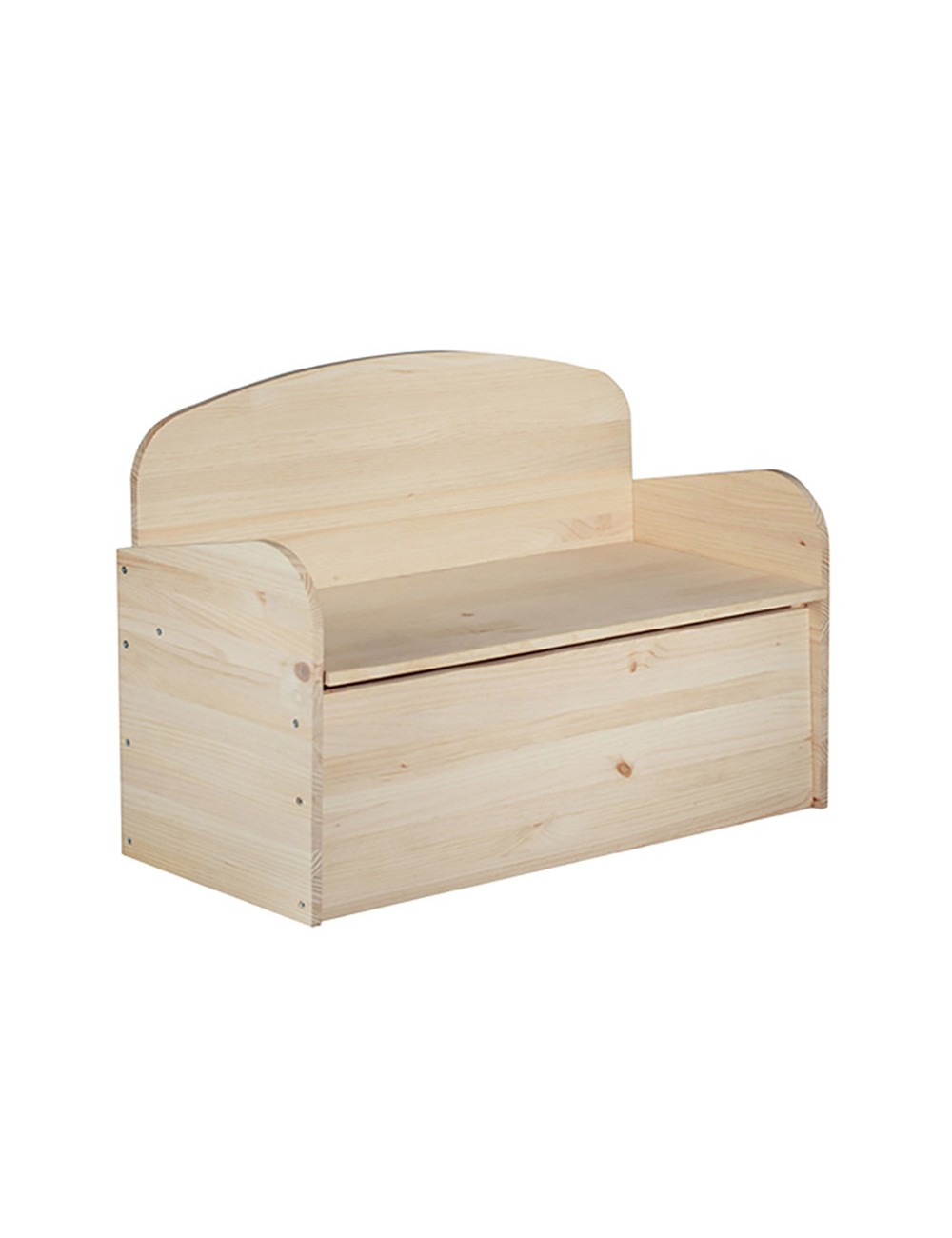 Banco baúl deco de pino 90 x 62 x 38 cm