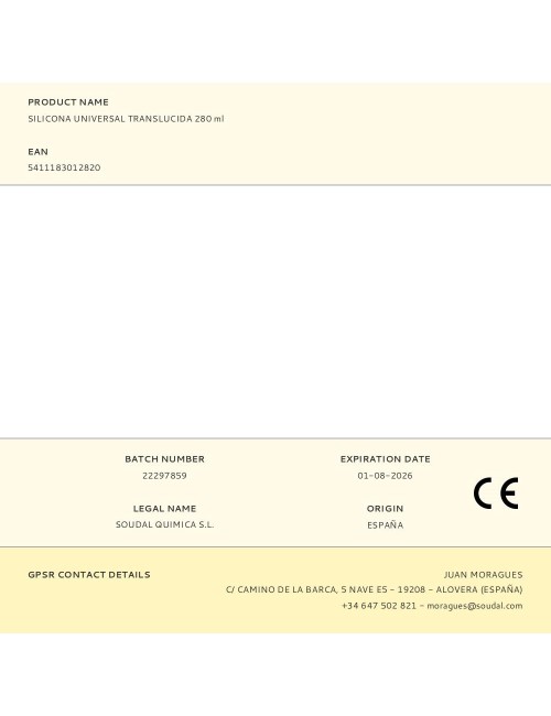 Silicona universal translucida 280 ml
