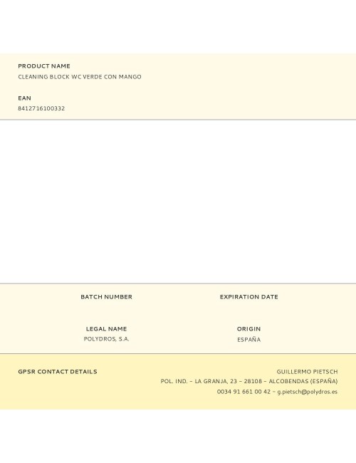 Cleaning block wc verde con mango