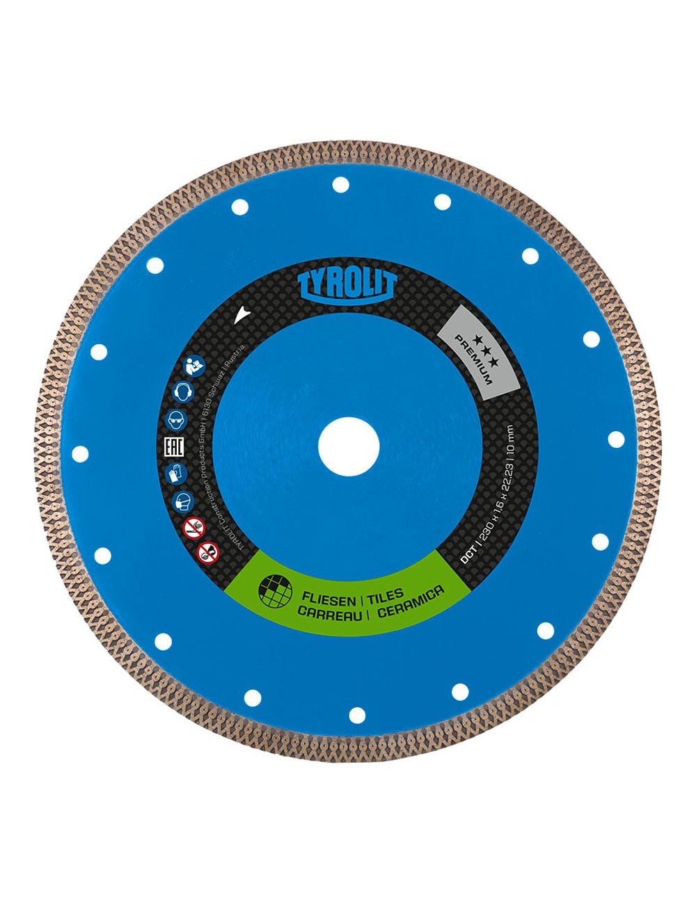 Disco diamantado continua 1a1r dct ø115 x 1,2 x 22,23 mm