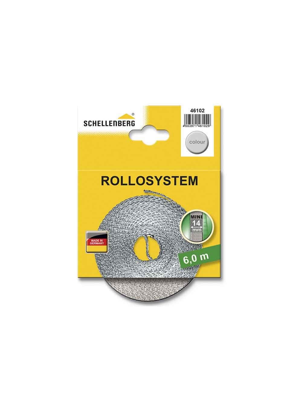 Cinta de persiana 14mm x 6m gris schellenberg Cinta de persiana 14mm x 6m gris schellenberg