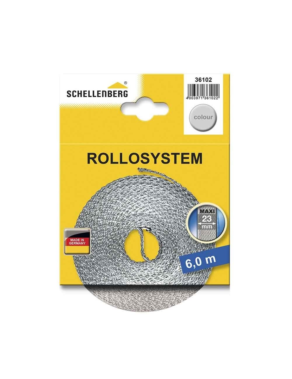 Cinta de persiana 23mm x 6m gris schellenberg Cinta de persiana 23mm x 6m gris schellenberg
