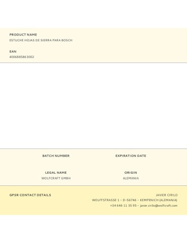 Estuche hojas de sierra para bosch