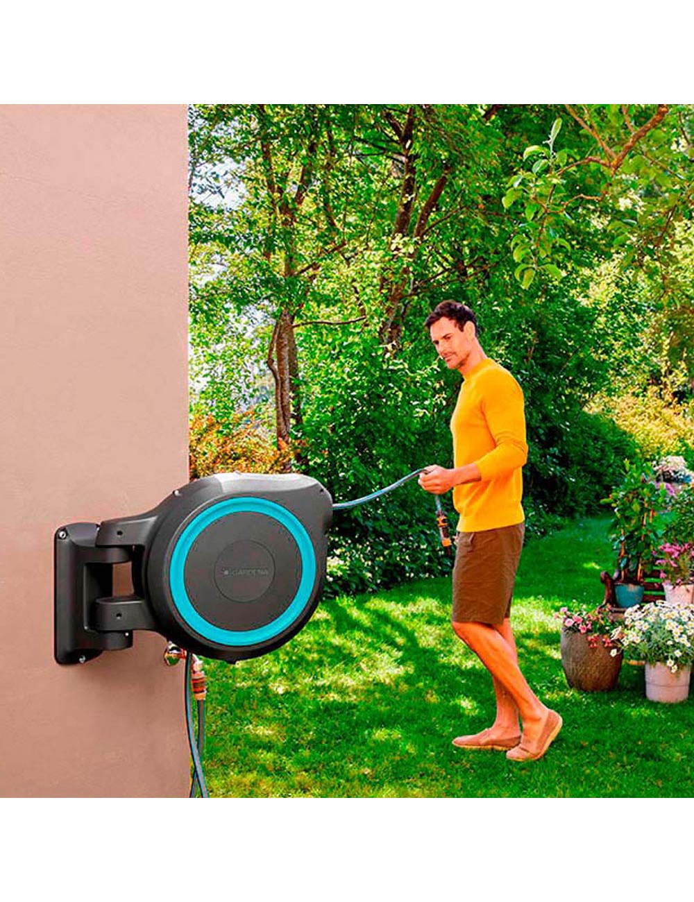 Portamangueras automatico rollup ø13 mm x 25 m