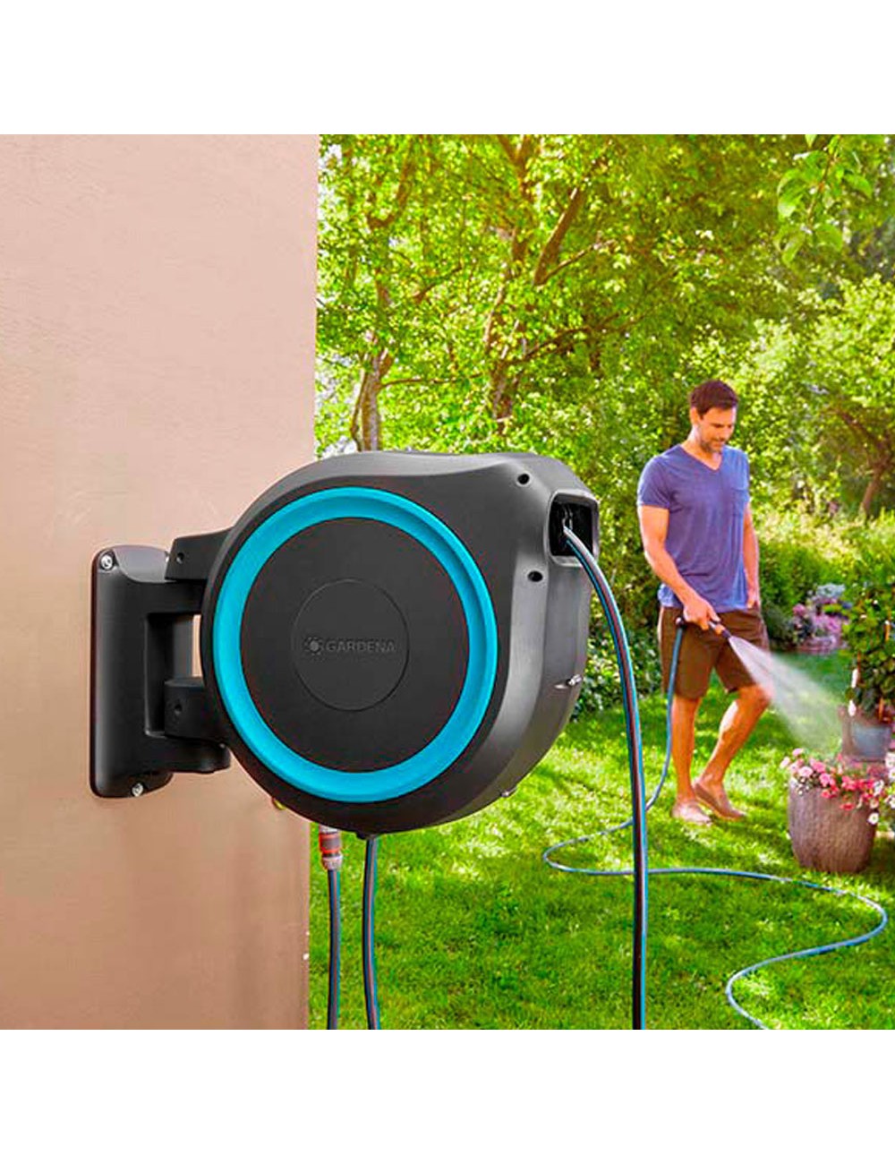 Portamangueras automatico rollup ø13 mm x 25 m