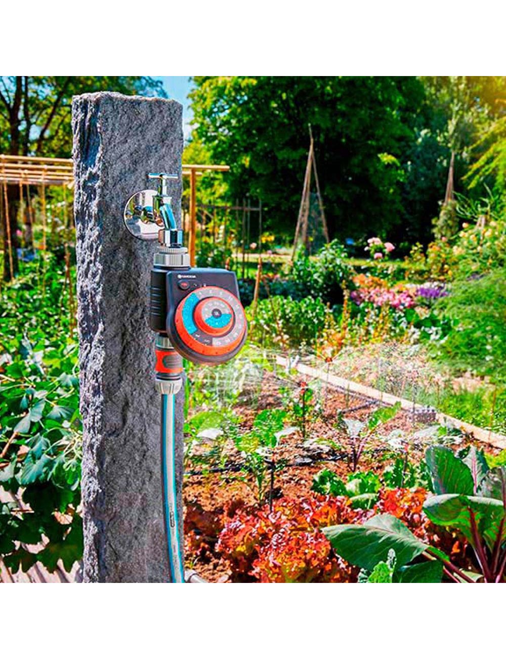 Programador de riego analogico easy plus gardena