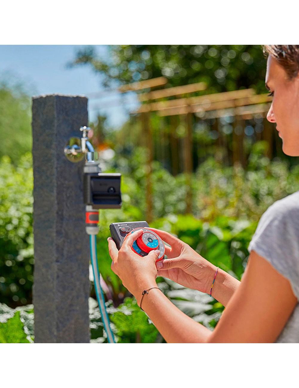 Programador de riego analogico easy plus gardena