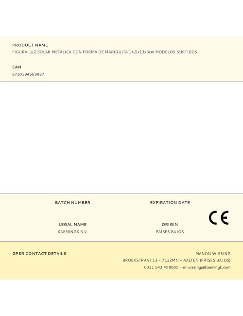 Figura luz solar metalica con forma de mariquita 14,5x13x5cm modelos surtidos