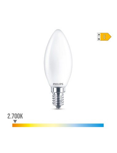 Bombilla vela led e14 6,5 w 806 lm 2700 k luz calida ø3,5 x 9,7 cm