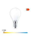 Bombilla esferica led e14 4,3 w 470 lm 2700 k luz calida ø4,5 x 8,2 cm