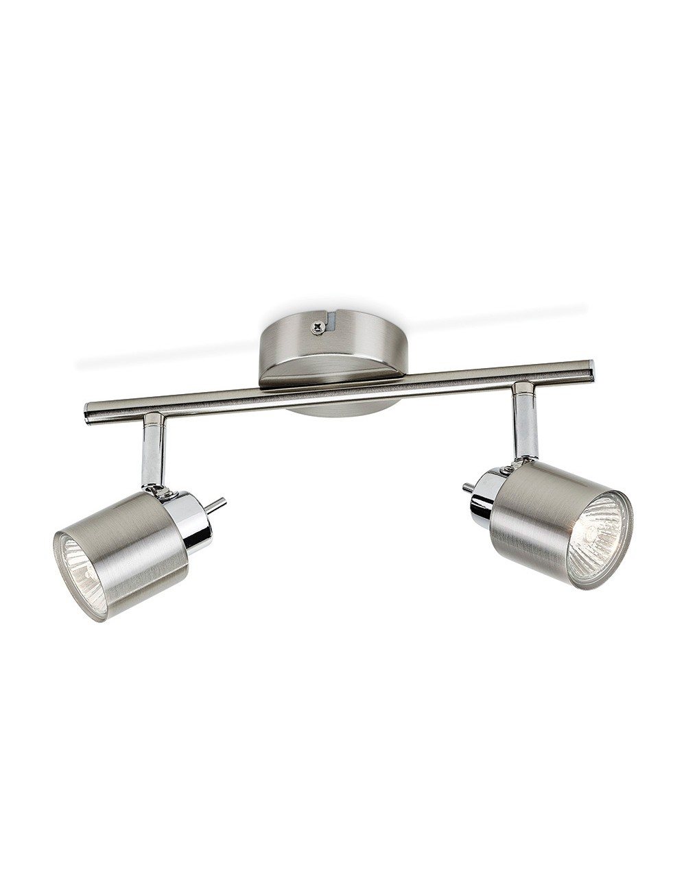 Foco 2 elementos meranti gu10 (bombilla no incluida) color cromo mate 15,5 x 10 x 28 cm