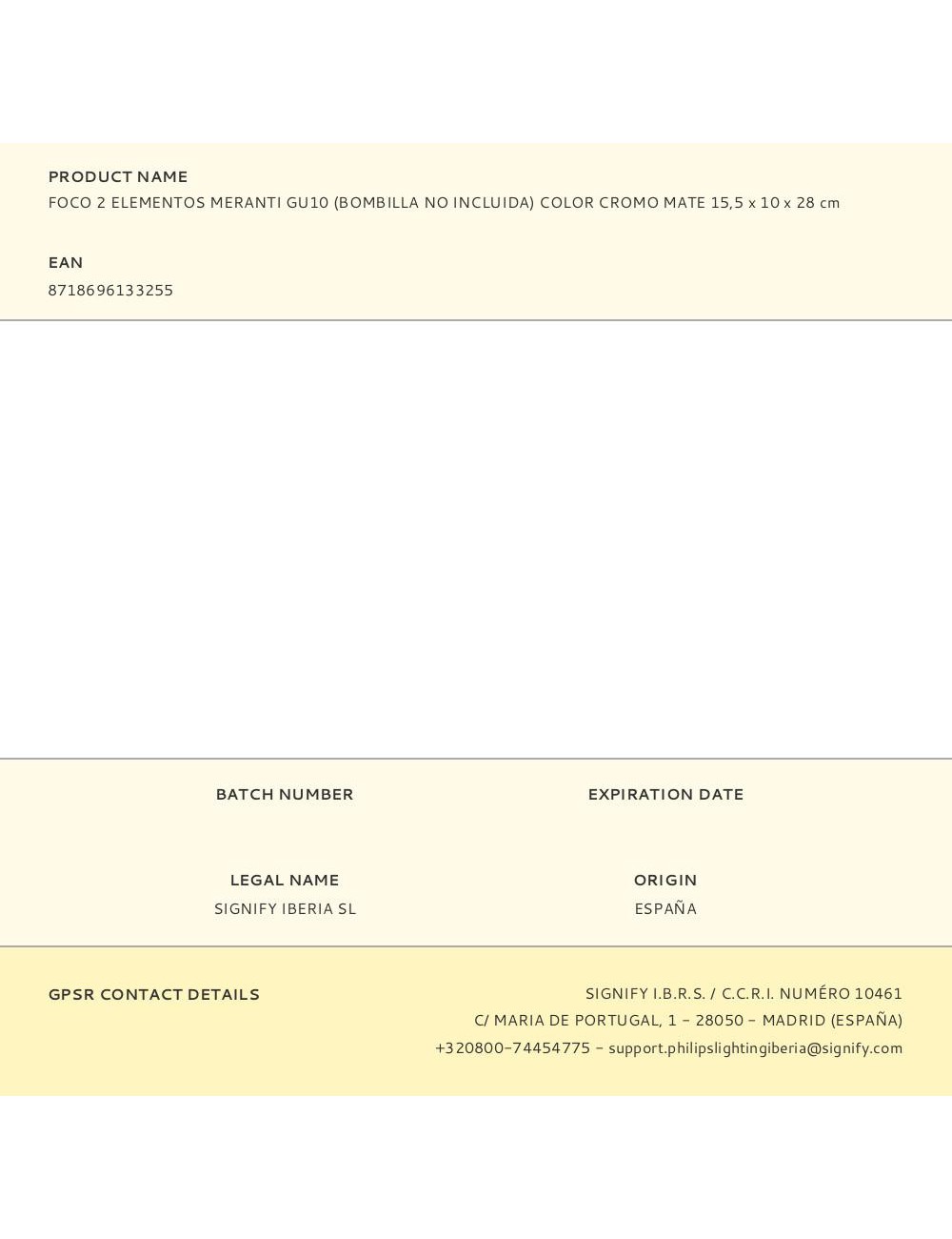 Foco 2 elementos meranti gu10 (bombilla no incluida) color cromo mate 15,5 x 10 x 28 cm