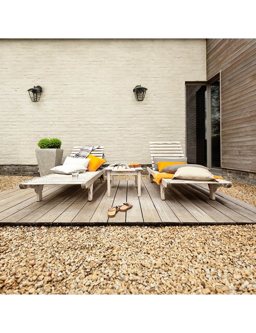 Aplique exterior creek e27 60 w sin bombilla, color negro, luz hacia abajo