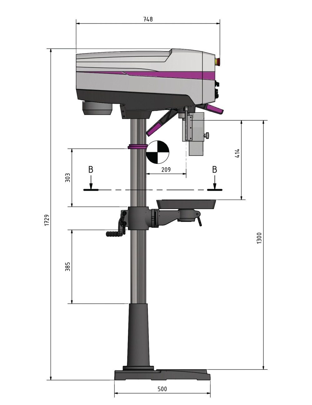 Taladro de Columna y Sobremesa   DP 26-F - 400V
