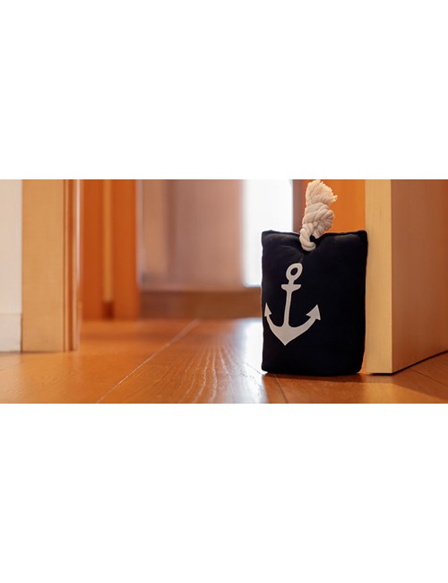 Tope textil sujetapuertas 1kg marino azul. inofix