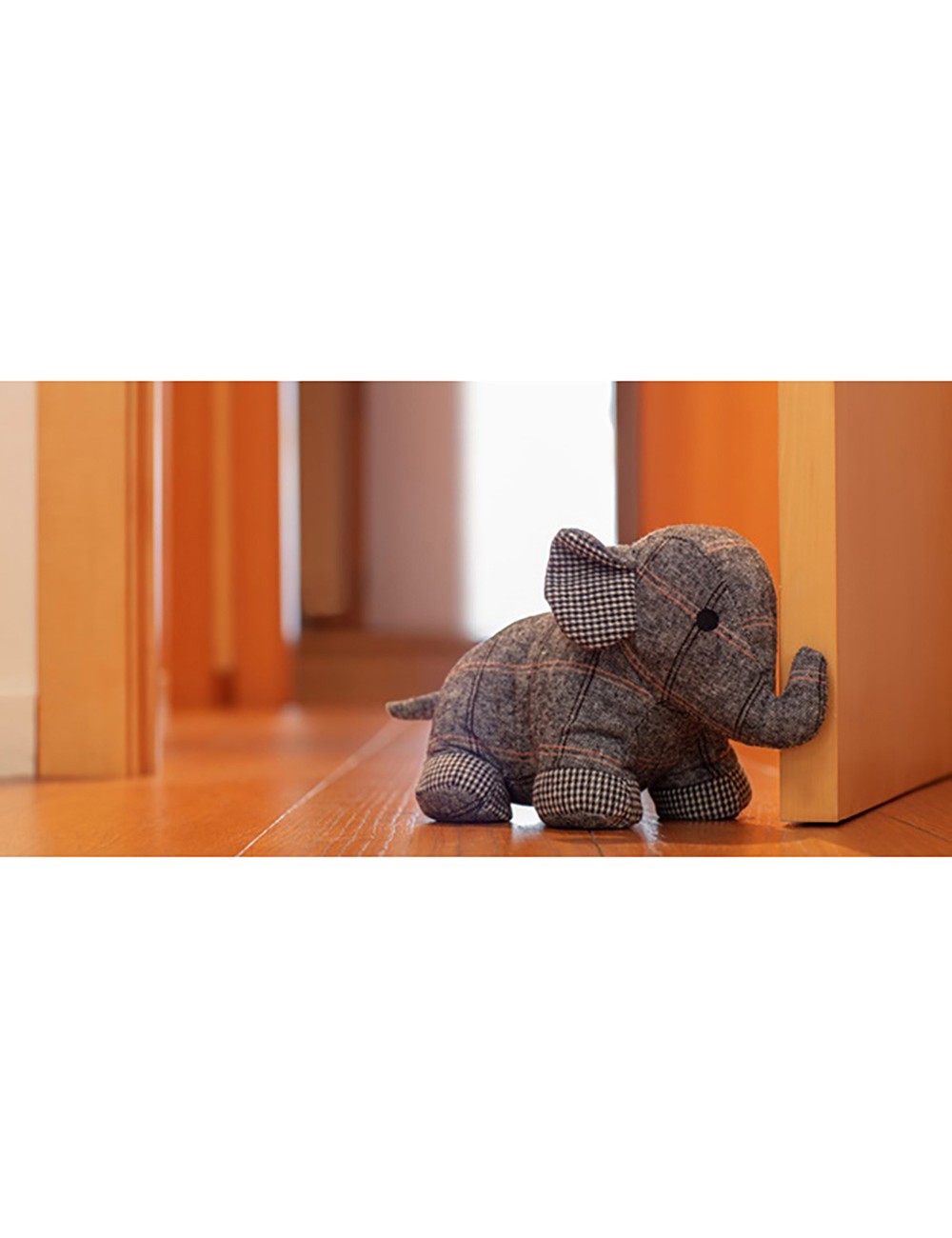 Tope textil sujetapuertas 1kg elefante gris. inofix