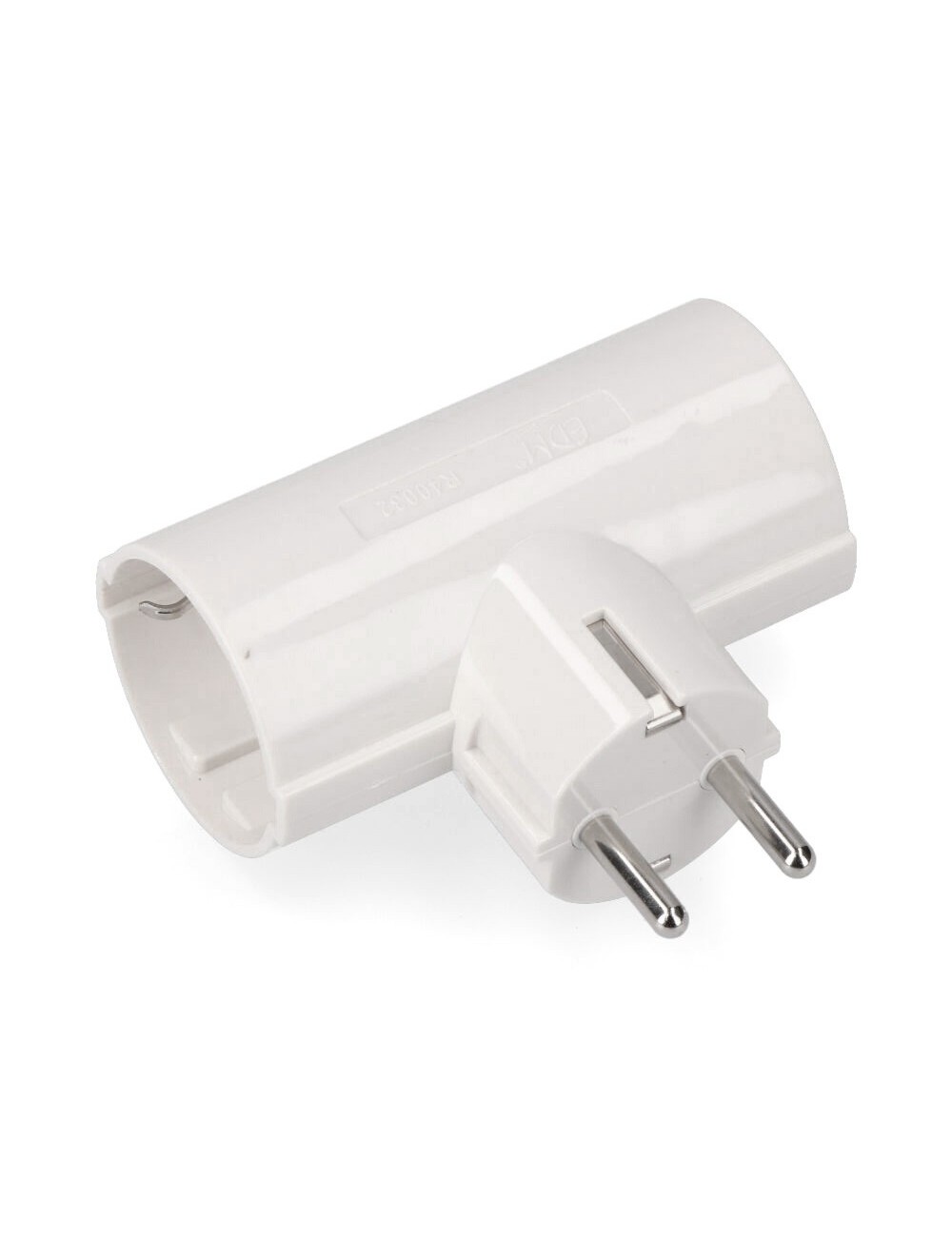 Clavija doble de baquelita tipo f t/tl 16a 250v blanca (envasada) Clavija doble de baquelita tipo f t/tl 16a 250v blanca (envasada)