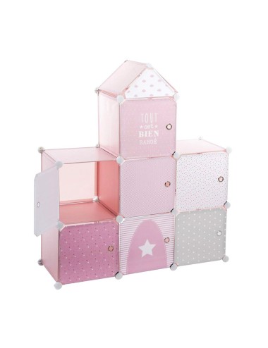 Almacenamiento infantil pink castle 95,5 x 32 x 109 cm