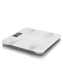 Bascula de baño smart bluetooth con cálculo de la composición corporal, color blanco, máximo 180 kg