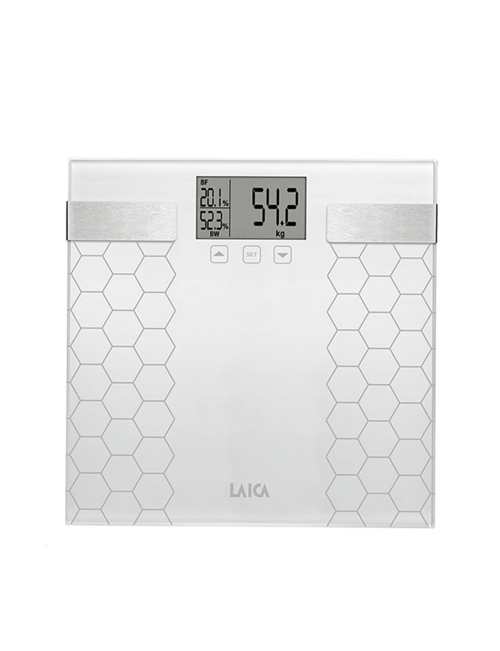 Bascula de baño digital con calculo de la composición corporal color blanco, máximo 180 kg