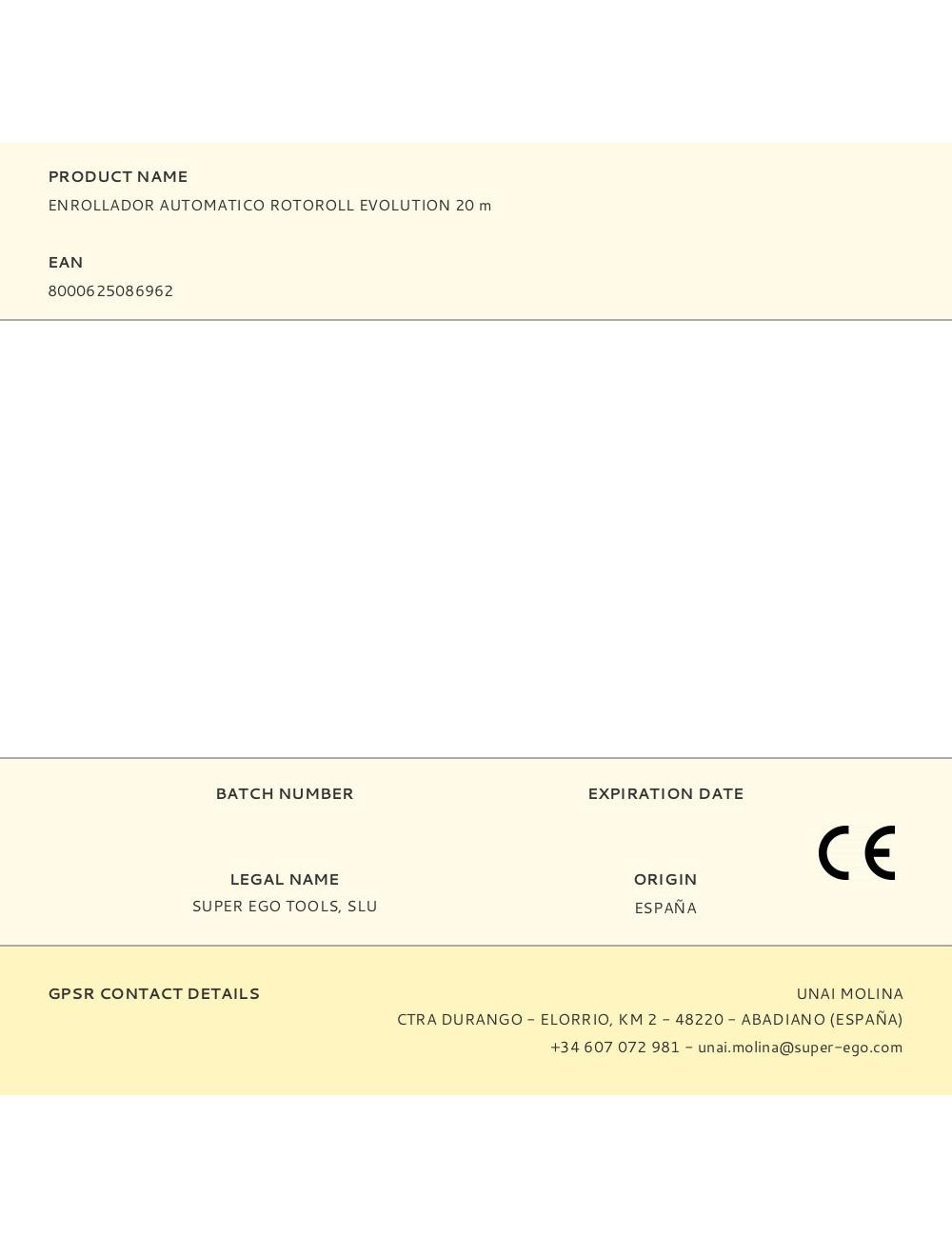 Enrollador automatico rotoroll evolution 20 m