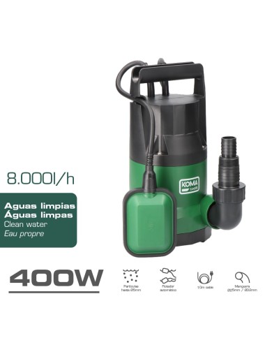 Bomba de drenaje aguas limpias 400 w