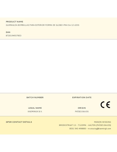 Guirnalda bombillas para exterior forma de globo ip44 3m 12 leds