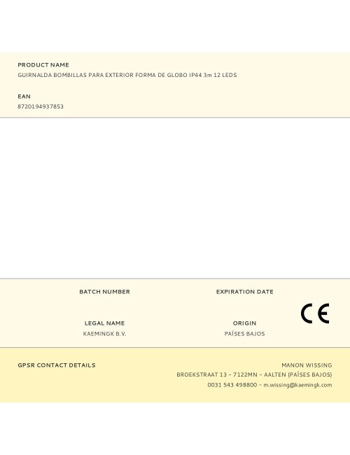 Guirnalda bombillas para exterior forma de globo ip44 3m 12 leds