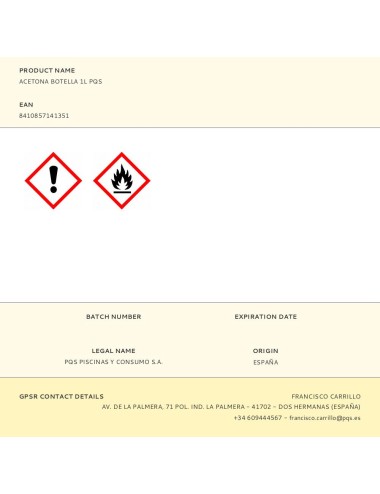 Acetona botella 1l pqs