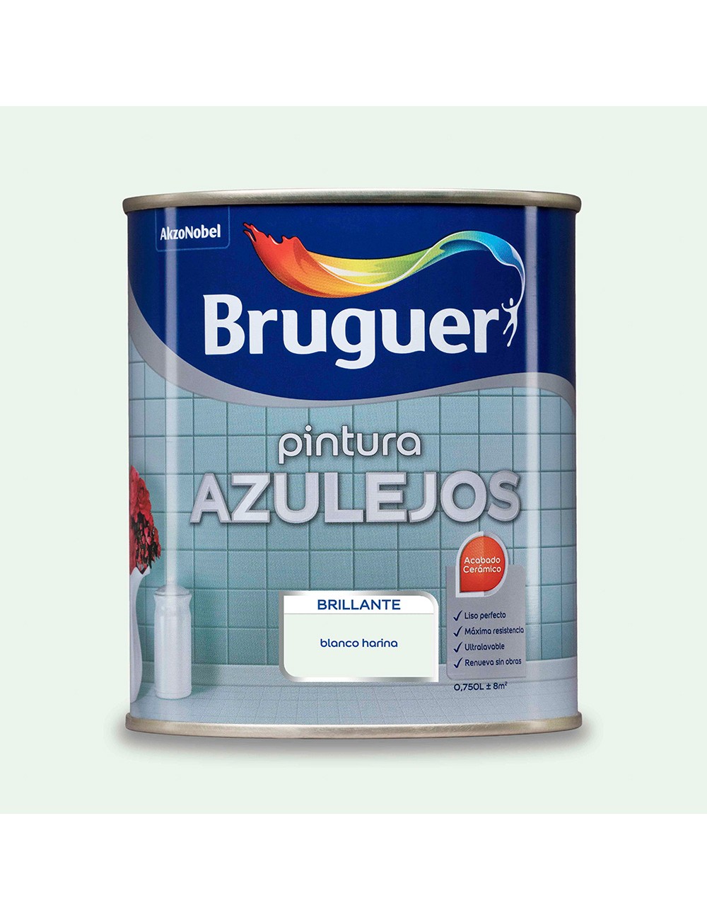 Pintura azulejos blanco harina brillante 750 ml