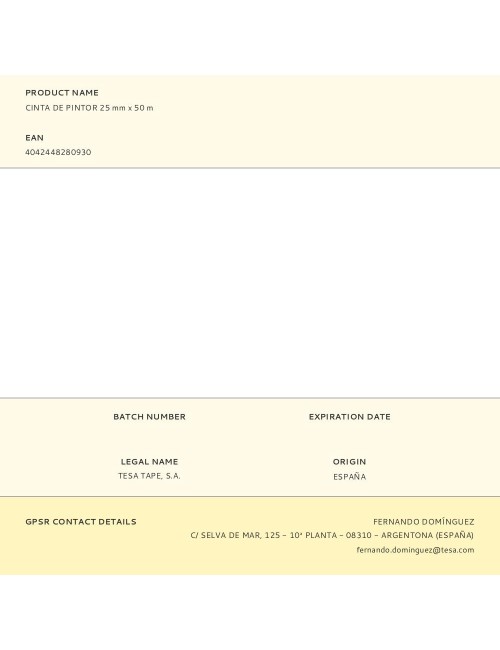 Cinta de pintor 25 mm x 50 m